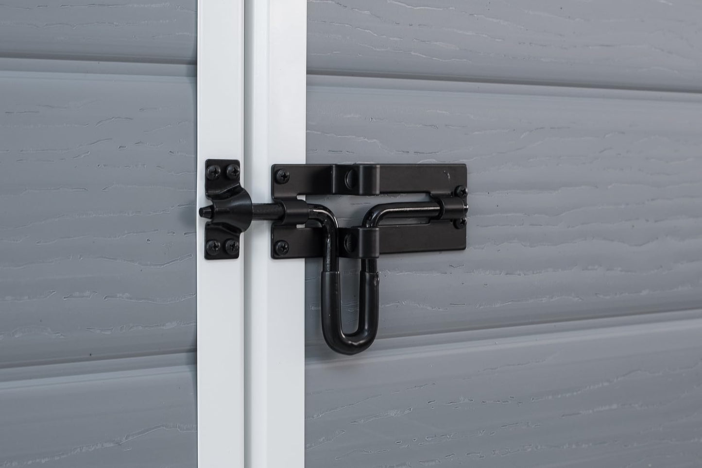 6x5ft Outdoor Plastic Garden Storage Shed — Weatherproof Grey Garden Shed