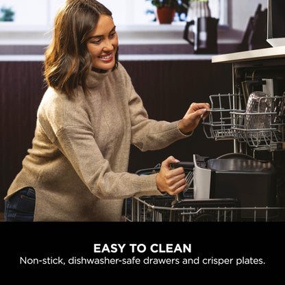 Ninja MAX Dual Zone Digital Air Fryer, 2 Drawers, 9.5L, 6-in-1, Uses No Oil, Air Fry, Max Crisp