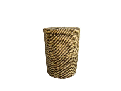 Rattan Wäschekorb Aga - Rattan mit Deckel braun